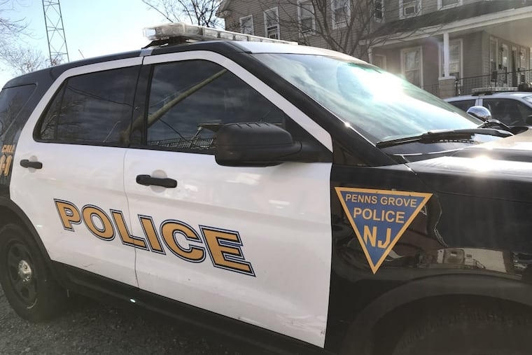 A file photo of a Penns Grove Police Department car parked outside the station in Salem County.