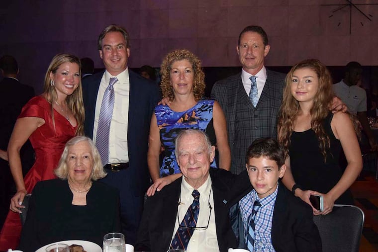Marguerite and H.F. "Gerry" Lenfest (front) with grandson Chase and (rear, from left) Anna and Brook Lenfest, Diane Lenfest, Chase Lenfest, and his daughter Alexa.