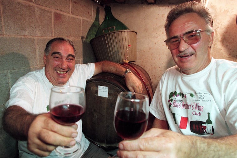 Frankie "Blues" Valloreo (right) and brother-in-law "Big Al" Benigno were award-winning winemakers in South Philadelphia.