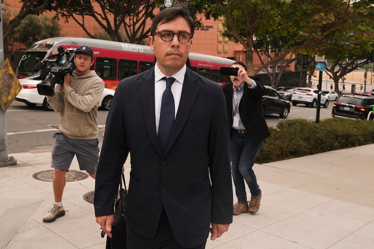 Dr. Salvador Plasencia leaves federal court on Wednesday in Los Angeles, after pleading guilty to giving ketamine to Matthew Perry, leading up to the actor's 2023 overdose death.