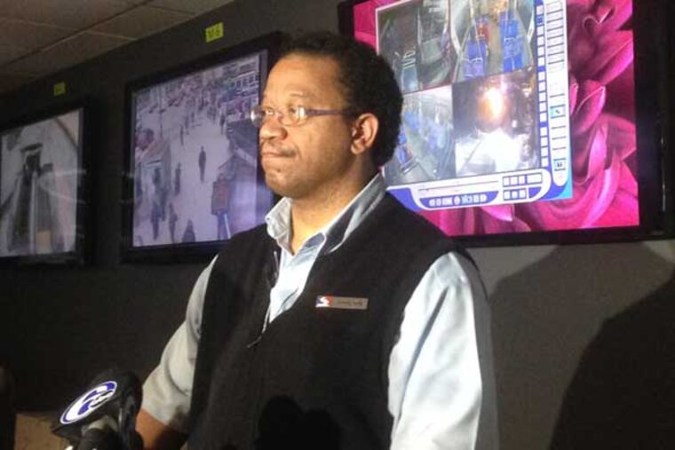 SEPTA bus driver Harlan Jenifer recounts finding a 4-year-old girl alone outside in the rain in the early-morning hours of Friday, March 27, 2015. (Emily Babay / Staff)