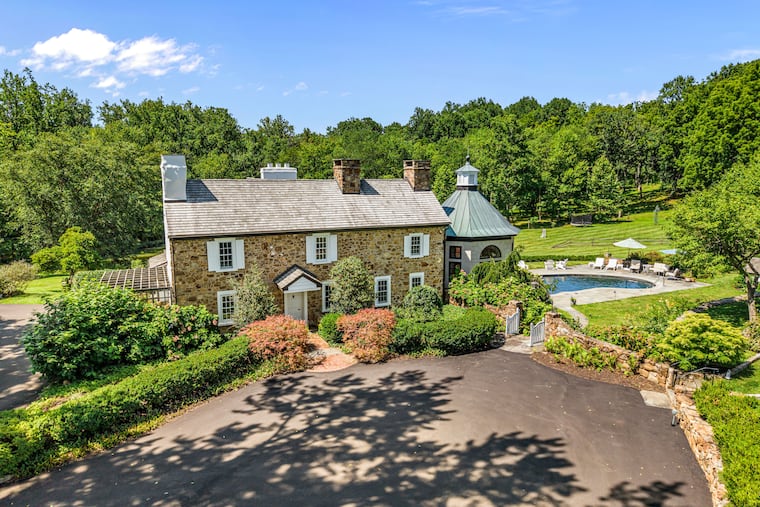 Three properties totaling 27 acres are for sale in Willistown Township, one of which includes a 7,559-square-foot house.