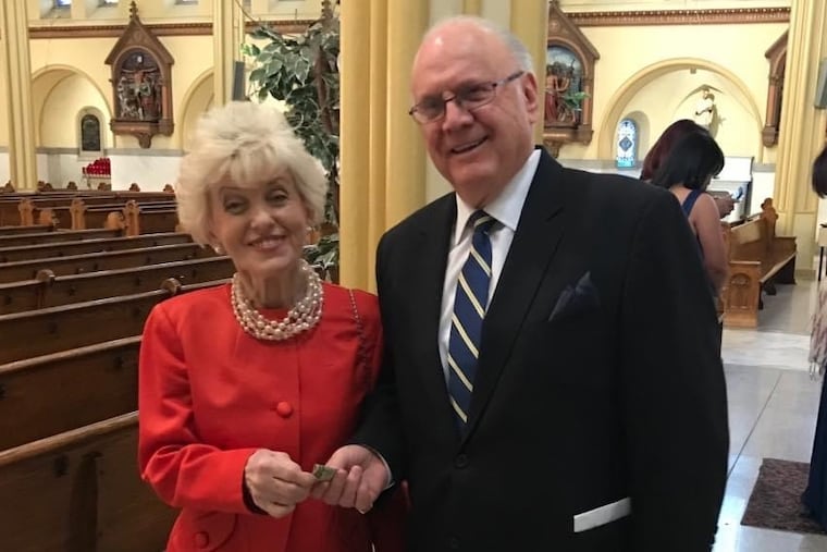 Mr. Rafferty, pictured with his wife Patricia, was a controversial City Council member. (Courtesy of Peter Rafferty.)