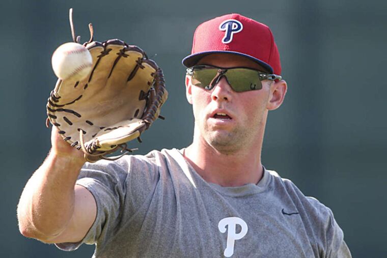 Aaron Brown was an outfielder and pitcher in college at Pepperdine, but he's happy to settle on one position. (Steven M. Falk/Staff Photographer)