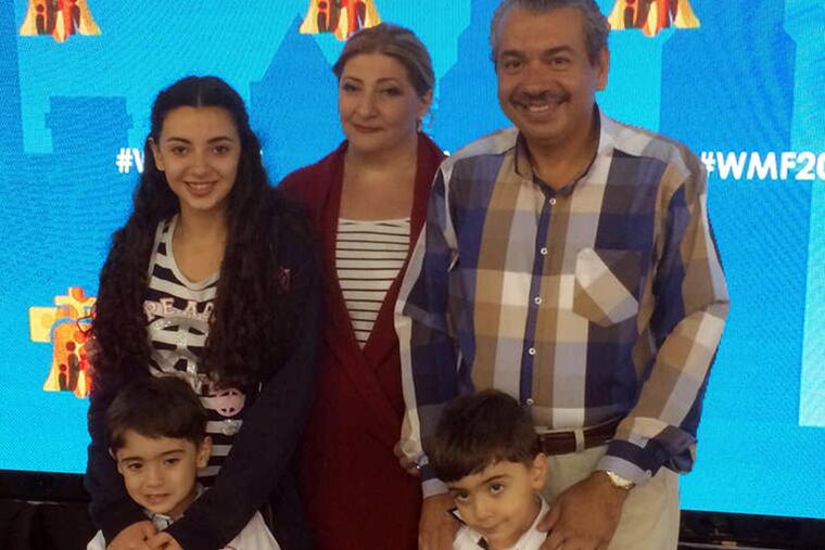 The Sargi family came all the way from Syria to meet Pope Francis and receive a signed copy of the Gospel of Luke on Sunday.
