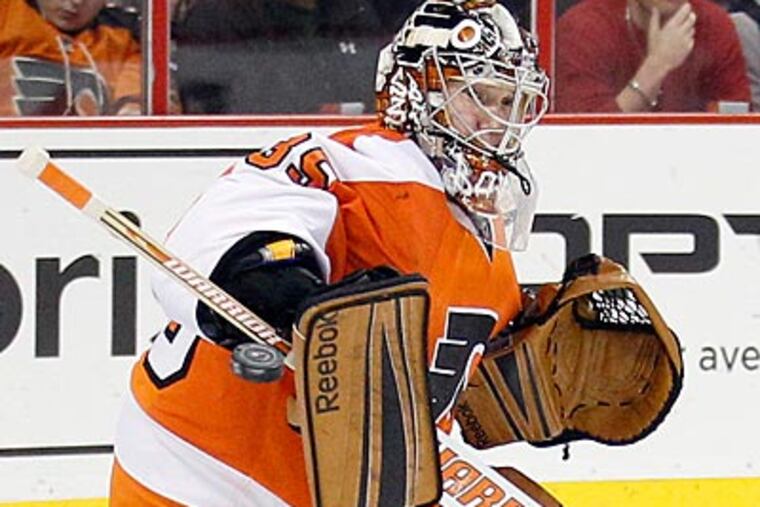 Sergei Bobrovsky started in place of Ilya Bryzgalov on Thursday night. (Yong Kim/Staff Photographer)