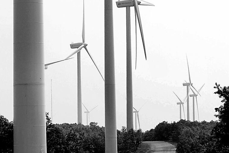 The Locust Ridge Wind Farm in Schuylkill County began operations in 2007. BRADLEY C. BOWER / Associated Press
