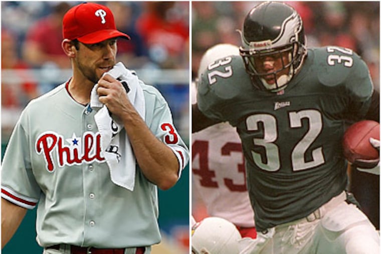 Cliff Lee and Ricky Watters have been at opposite ends of the spectrum of treatment from Philadelphia fans. (File photos)
