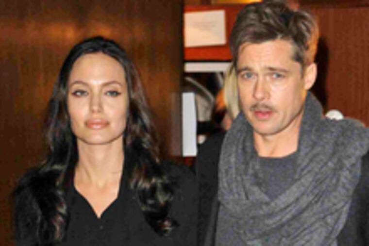 Angelina Jolie, Brad Pitt and Brad Pitt's mustache