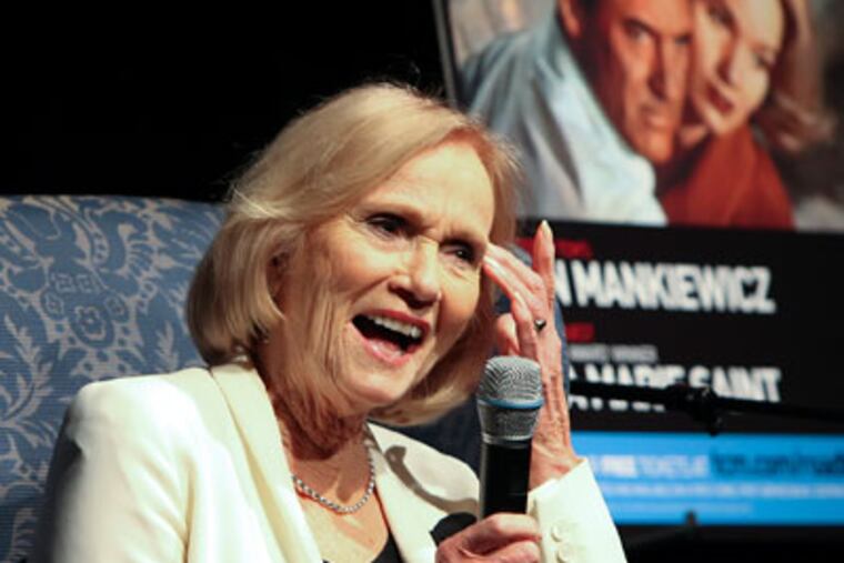 Eva Marie Saint with Turner Classic Movies' Ben Mankiewicz at the Prince Music Theater. STEVEN M. FALK / Staff Photographer