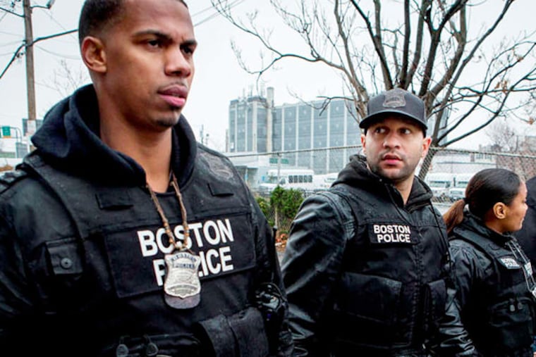 "Boston's Finest" follows the reality of officers, including (from left) Diamantino Araujo, Manny Canuto, Skye Robinson, and Robert Twitchell. It will be telecast on TNT Wednesdays.