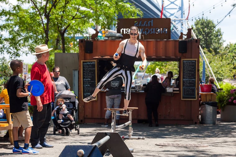 FringeArts’ contemporary circus is back with free-with-RSVP performances of plate-spinning, acrobatic, juggling, tightwire acts, and more. Grab a ticket at fringearts.com.