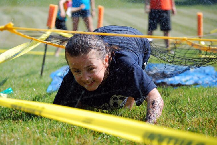 A Mini Mudder obstacle course created by Barry Dobil Jr. of Allentown for neighborhood children has
led to a suit filed against him by Tough Mudder Inc. claiming trademark infringement.