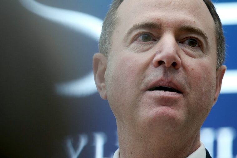 U.S. Rep. Adam Schiff (D-Calif.) gives a speech about the Russia investigation at the University of Pennsylvania's Perry World House on Thursday, Feb. 1, 2018.