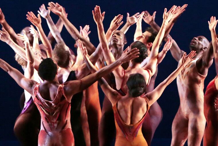 The Limón Dance Company, at the Prince Theater through March 13, performs "The Winged." Photo: Beatriz Schiller