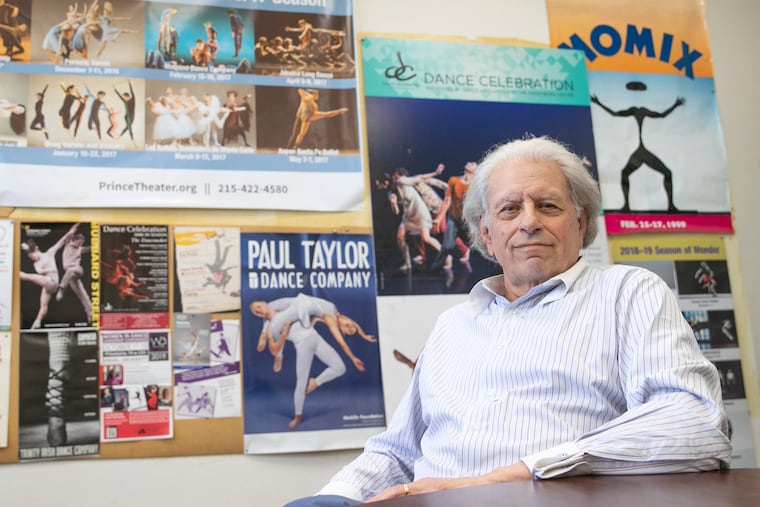 Randy Swartz poses at Stagestep, his dance flooring company in Philadelphia. He retired in 2020 after decades of presenting dance in Philadelphia. The Annenberg Center for the Performing Arts is going to celebrate him on Thursday.