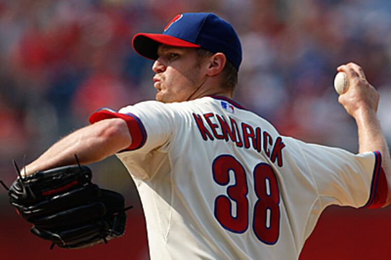 Kyle Kendrick allowed just one run in seven innings on his way to picking up his sixth win of the season. (Ron Cortes / Staff Photographer)