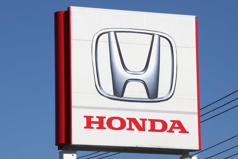 The logo of Honda Motor Co., is seen in Yokohama, near Tokyo, in 2021.
