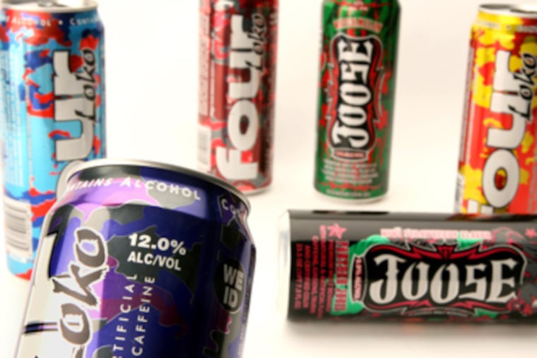 Joose, Four Loko in different flavors. They taste like soda; alcohol content is 9.9 to 12%. (Charles Fox / Staff Photographer)