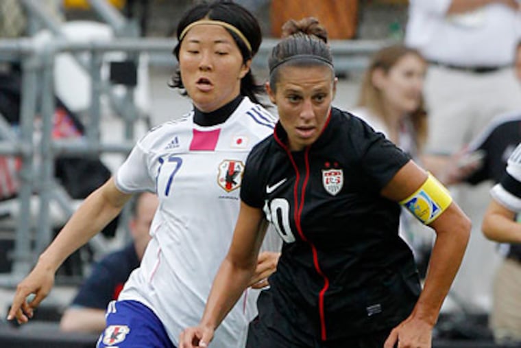 Carli Lloyd scored the gold-medal-clinching goal against Brazil at the 2008 Olympics in Beijing. (Amy Sancetta/AP file photo)