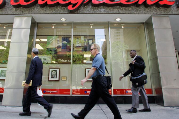 Drugstore operator Walgreen Co. said profit had fallen 10 percent in its fiscal first quarter because of costs of opening more than 200 new stores. The Deerfield, Ill., company saidit planned to slow the opening of new stores to save $500 million amid the U.S. recession.