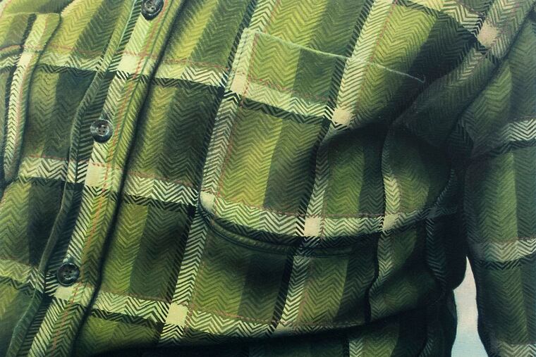 Detail from "Green Shirt" (2019) by David Aipperspach