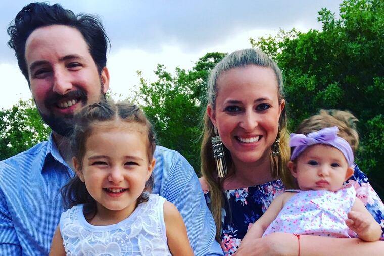 Jeffrey and Stephanie Marblestone with children Zoe (left) and Blake.