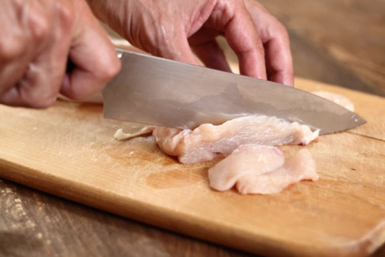 Cutting boards should not have hard-to-clean nicks and groove; wood boards are better.
