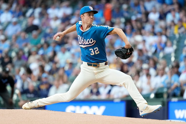 Milwaukee Brewers starting pitcher Jacob Misiorowski set a record with a 104.5 heater to Kyle Schwarber in the first inning of his shutout on Friday night.
