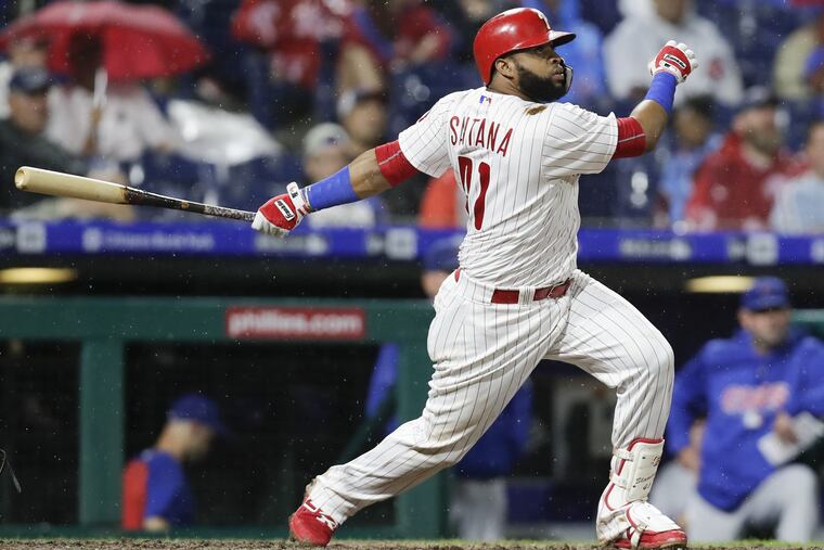 Carlos Santana has batted leadoff twice in the last four Phillies games.