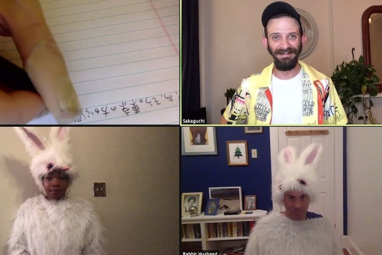 Zero Cost House by Pig Iron Theatre Company. Clockwise from bottom left: Aigner Mizzelle, Will Brill, Dito Van Reigersberg