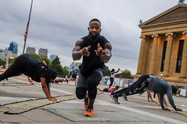 Osayi Osunde, owner of Fitness Academy in Brewerytown, was one of the first recipients of a Comcast RISE grant in 2020.
