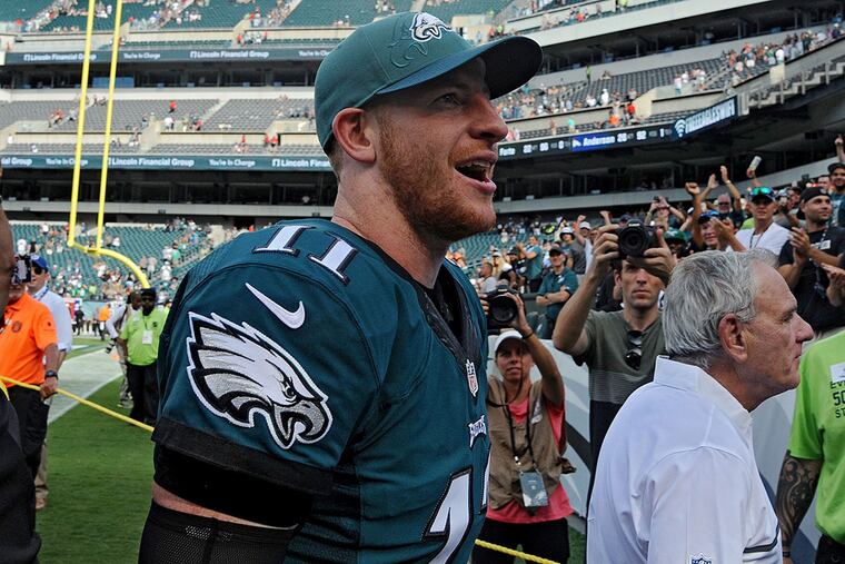 Eagles rookie quarterback Carson Wentz.
