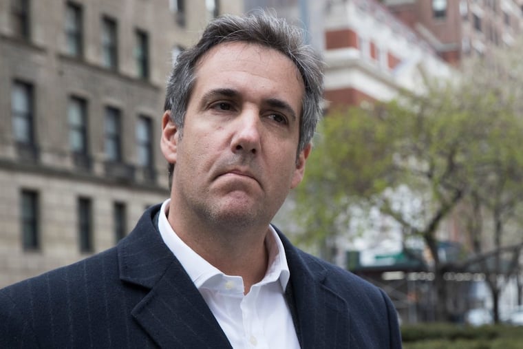 This Wednesday, April 11, 2018 file photo shows attorney Michael Cohen in New York.