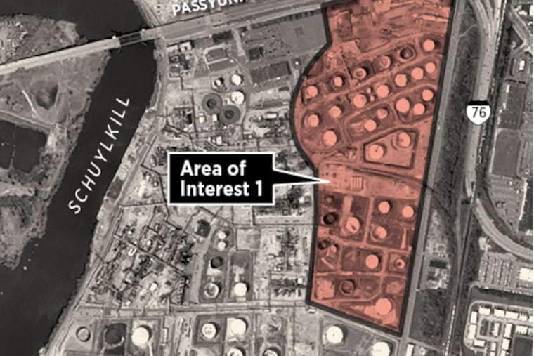 Area of Interest 1 for the Philadelphia Energy Solutions refinery