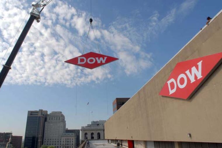 Center City has seen a loss of corporate headquarters, such as the one for Dow Chemical. Despite that, the city has reversed years of suburban employment drain, and its job growth leads the region. ( April Saul / Staff Photographer )