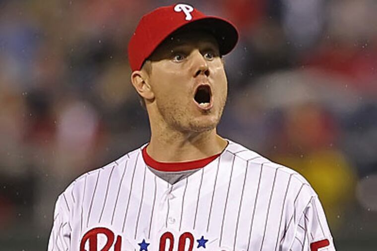 Jonathan Papelbon finished off the Phillies' win over the Astros Tuesday night. (Michael Bryant/Staff Photographer)