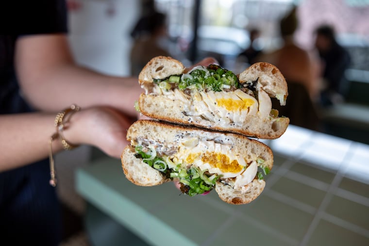 The Ramen Thing bagel from Cleo Bagels in West Philadelphia, Pa., on Wednesday, March. 4, 2026.