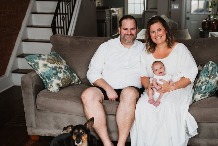 Tom and Jenn with son Braden and their "first baby," Ella.