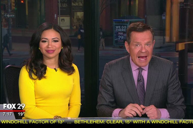 Alex Holley wears yellow on Good Day Philadelphia.