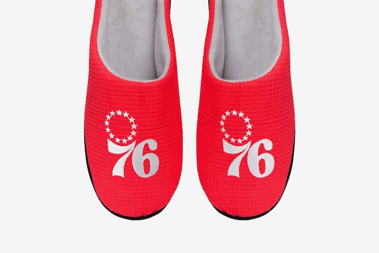 Sixers slippers from FOCO.