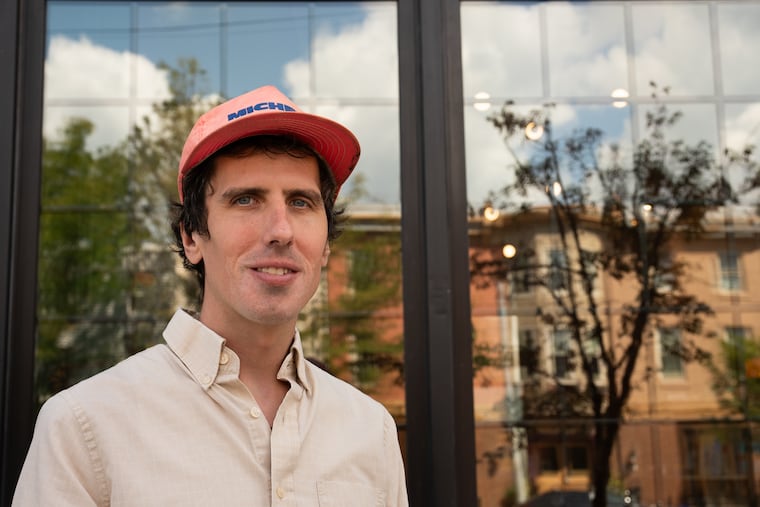 Russell Edling, a fishtown musician, at his art supply store, in Philadelphia, September 12, 2025.