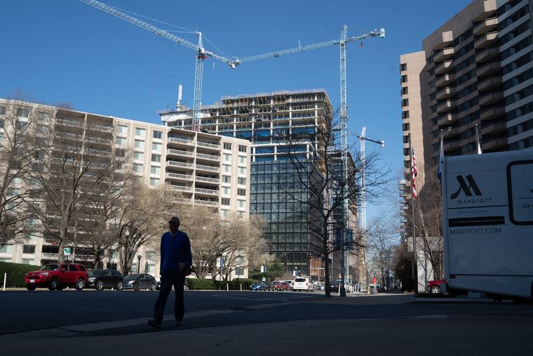 Construction is underway for Amazon's new Virginia headquarters.