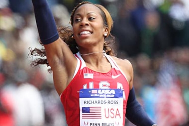 "It was exciting to cross the line and kind of finish it off for Team USA," Sanya Richards-Ross said. (Charles Fox/Staff Photographer)