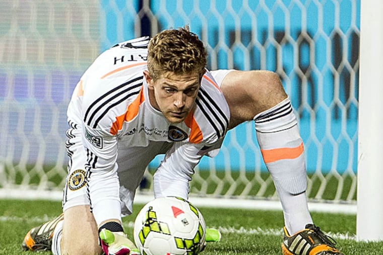 Union goalkeeper Zac MacMath. (John Geliebter/USA Today Sports)