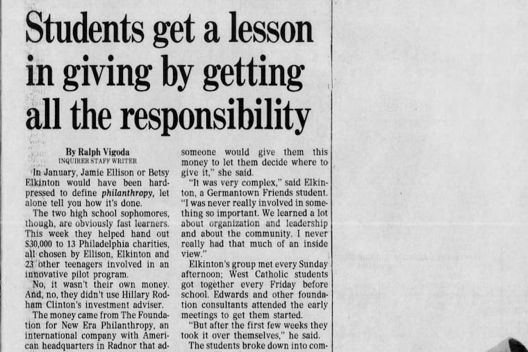 Students were quick learners when it came to philanthropy