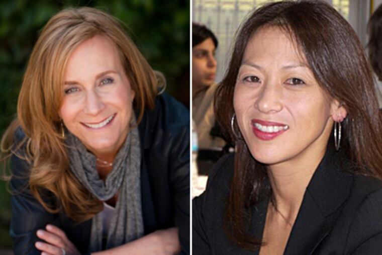 Left: Vicki Abeles, filmmaker behind "Race to Nowhere." Right: This 2007 photo courtesy of (CC) Larry D. Moore shows author Amy Chua at the Texas Book Festival in Austin, Texas.