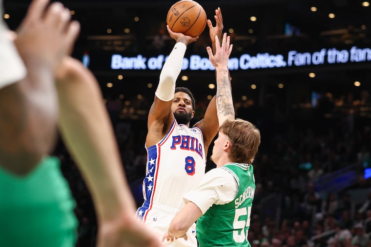 Sixers forward Paul George picked his spots and found ways to be productive as young stars VJ Edgecombe and Tyrese Maxey led the team to a Game 2 win in Boston.