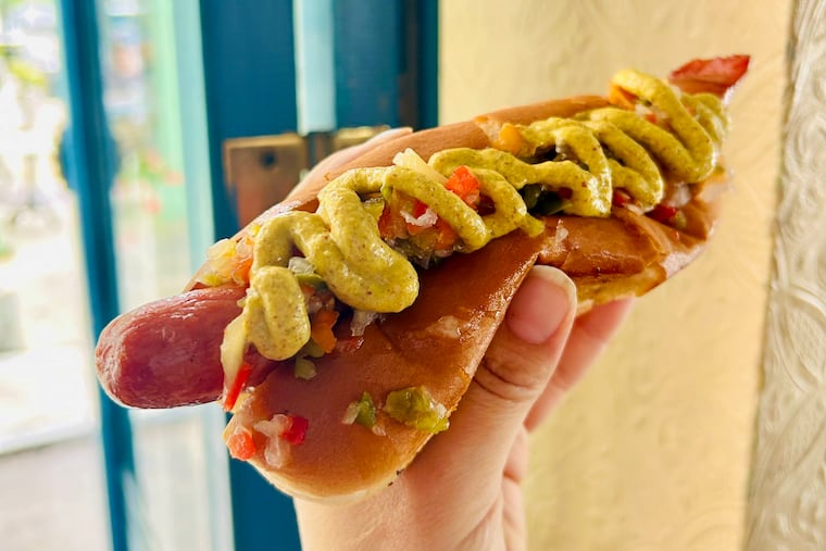 Lucky's Last Chance uses Dietz & Watson dogs and New England-style split-top rolls.