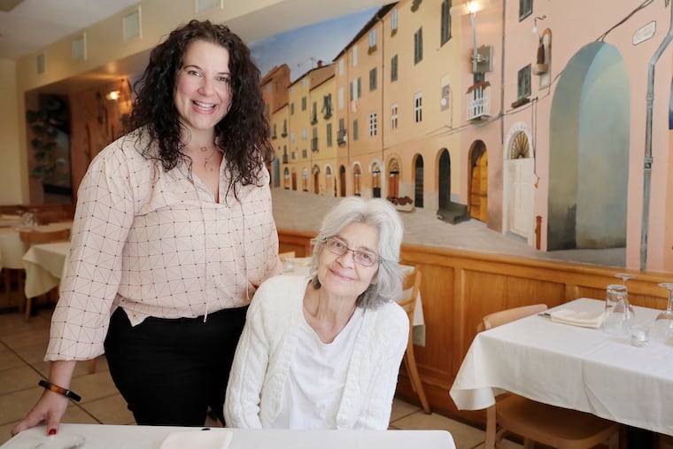 Francesca DiRenzo-Kauffman and her mother, chef Franca DiRenzo, at Tre Scalini in South Philadelphia on October 18, 2019.